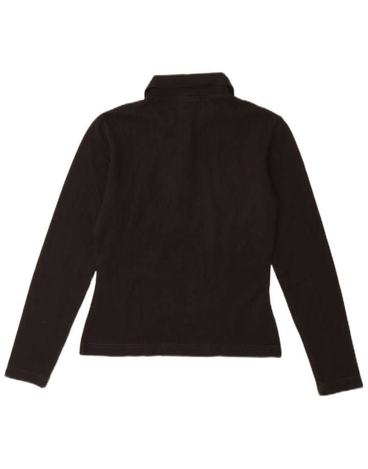 Lacoste Polo à manches longues femme taille 40 coton noir moyen