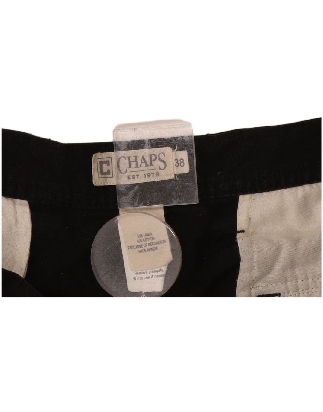 CHAPS Short Cargo Homme W38 XL Lin Noir