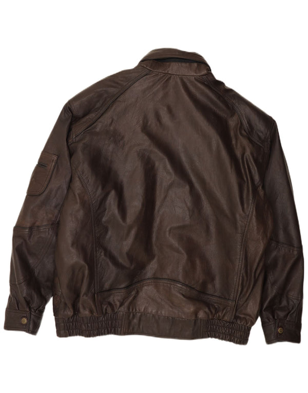 MILAN Veste en cuir pour homme UK 44 2XL Cuir marron