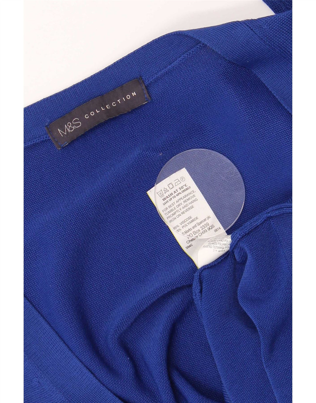 Marks & Spencer Pull cardigan coupe régulière pour femme UK 14 Bleu moyen