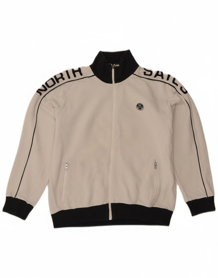 North Sails Veste de Survêtement Fille 11-12 Ans Blanc Colorblock