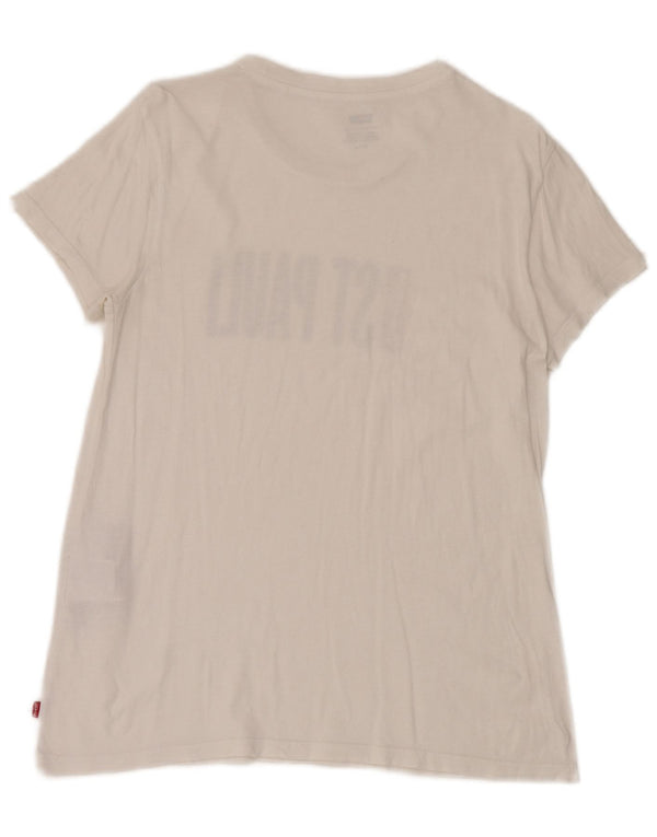 Levi's T-Shirt Graphique Homme Petit Blanc Coton