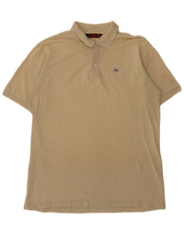 Kappa Polo Homme Large Jaune Coton