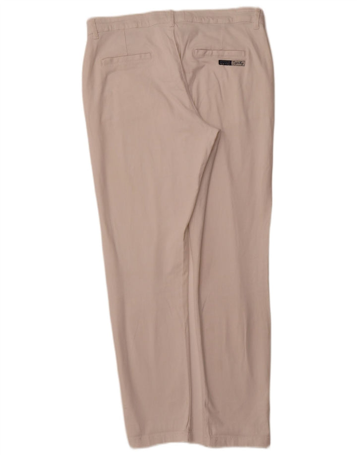 SUPERDRY Pantalon Chino Slim Femme UK 12 Moyen W32 L29 Coton Blanc
