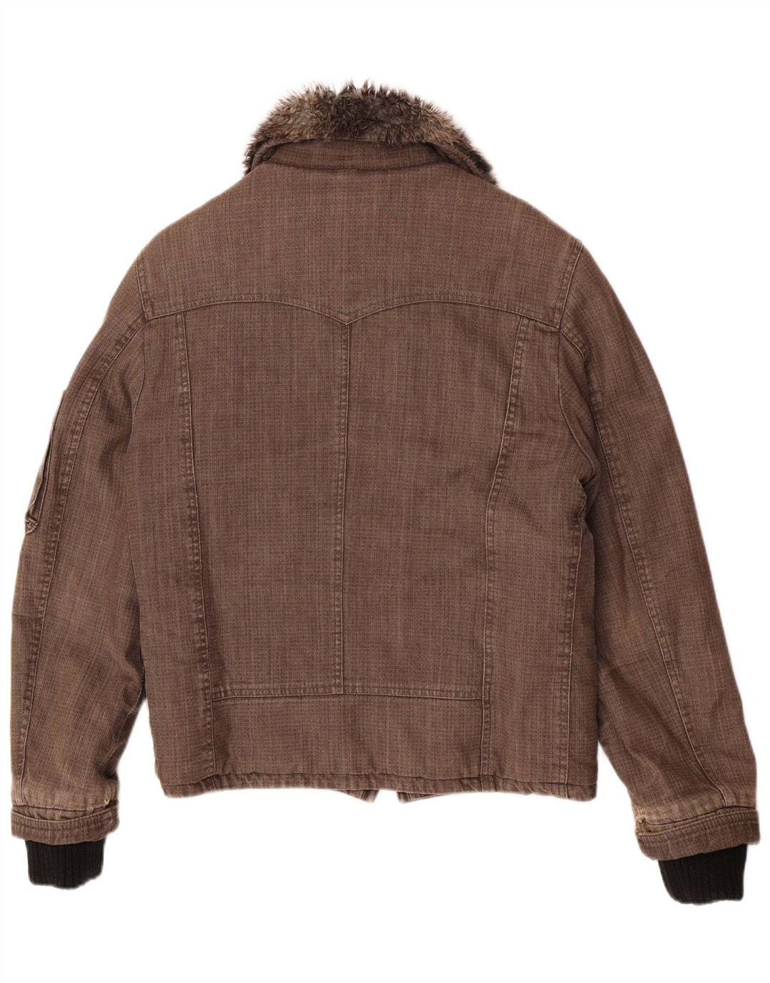 Imperial Mens Bomber Shearling Coupe-vent Veste UK 38 Coton Marron Moyen