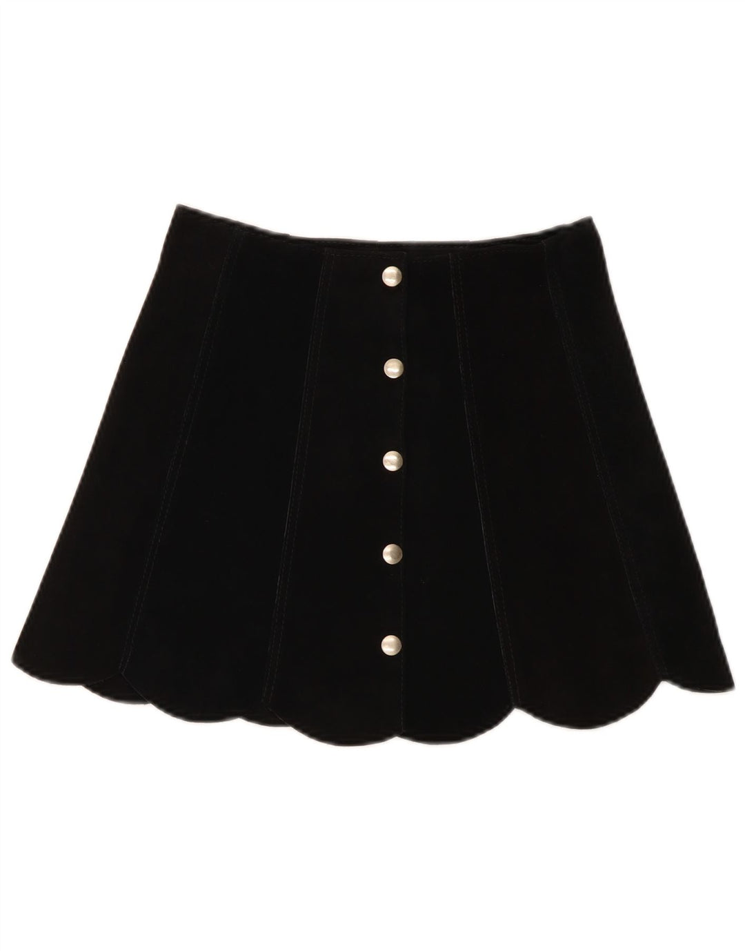 VINTAGE Mini jupe en daim femme W26 petit noir