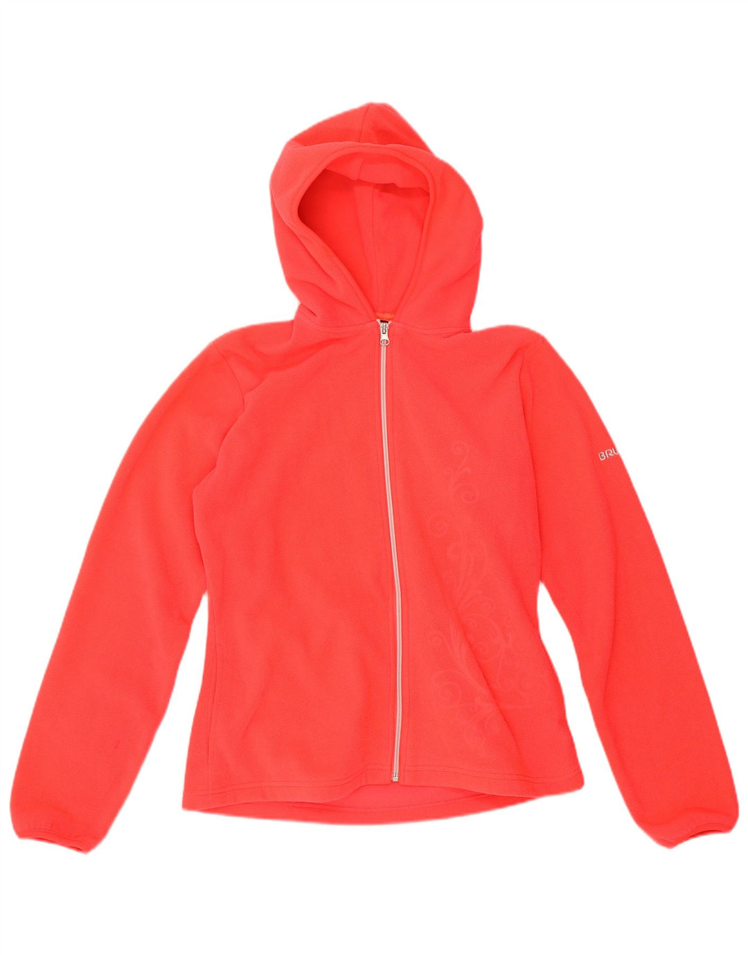 BRUGI Veste polaire à capuche pour femme UK 14 Rouge moyen Paisley Polyester