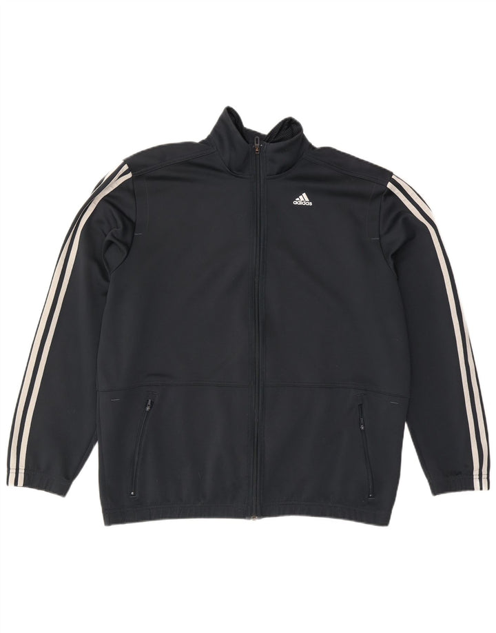 Adidas Hommes Climalite Survêtement Top Veste XL Bleu Marine Polyester