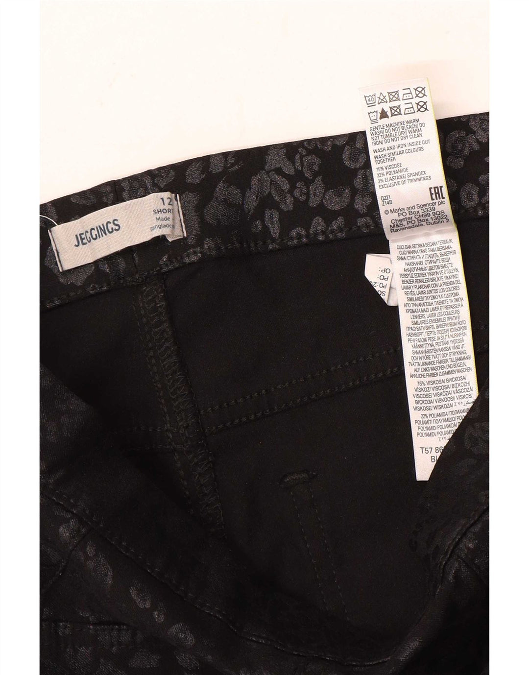 Marks & Spencer Jean Jegging pour femme UK 12 Medium W28 L26 Noir