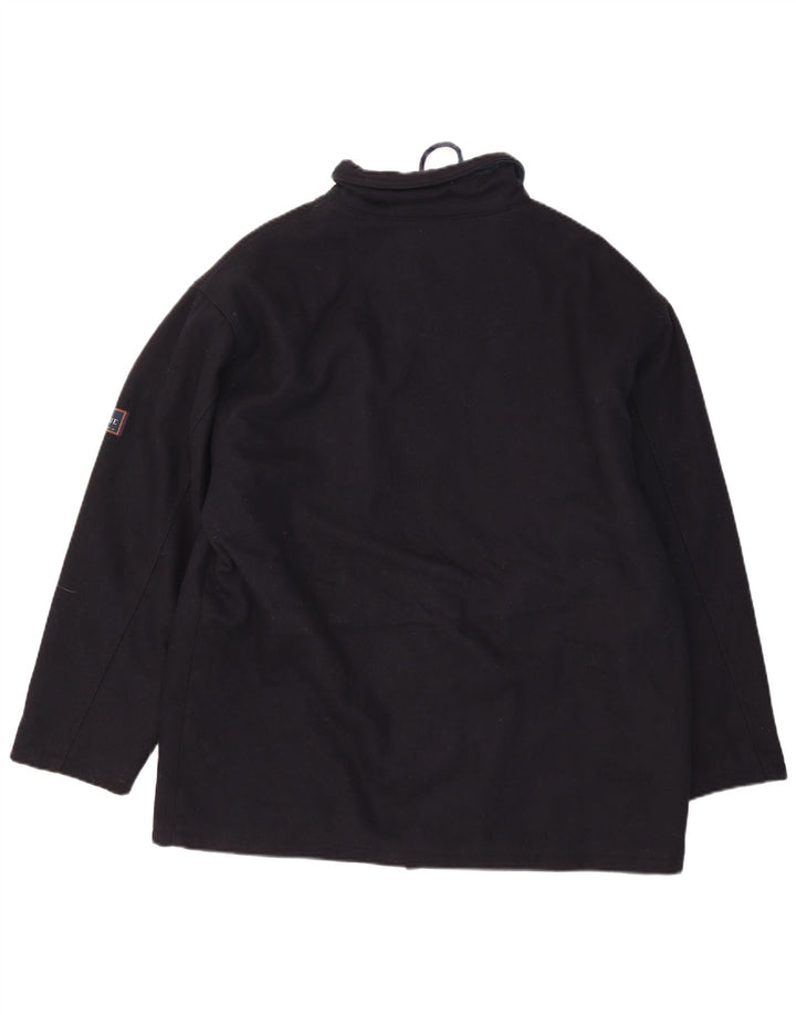 Alexander's Manteau coupe-vent coupe ample pour homme UK 38 en laine bleu marine moyen