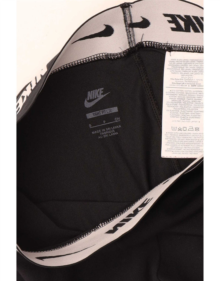 Nike Legging graphique pour femme UK 10 Petit coton noir