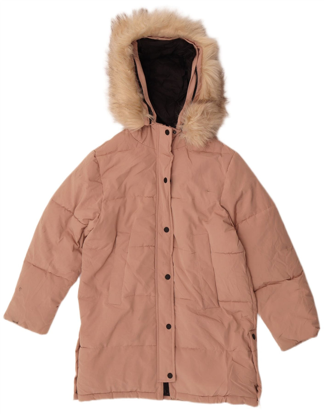 Zara Veste matelassée à capuche fille 13-14 ans Rose Polyester