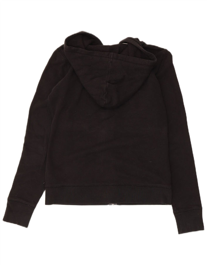 Dkny Pull à capuche zippé New York Graphic pour femme UK 10 Petit coton noir