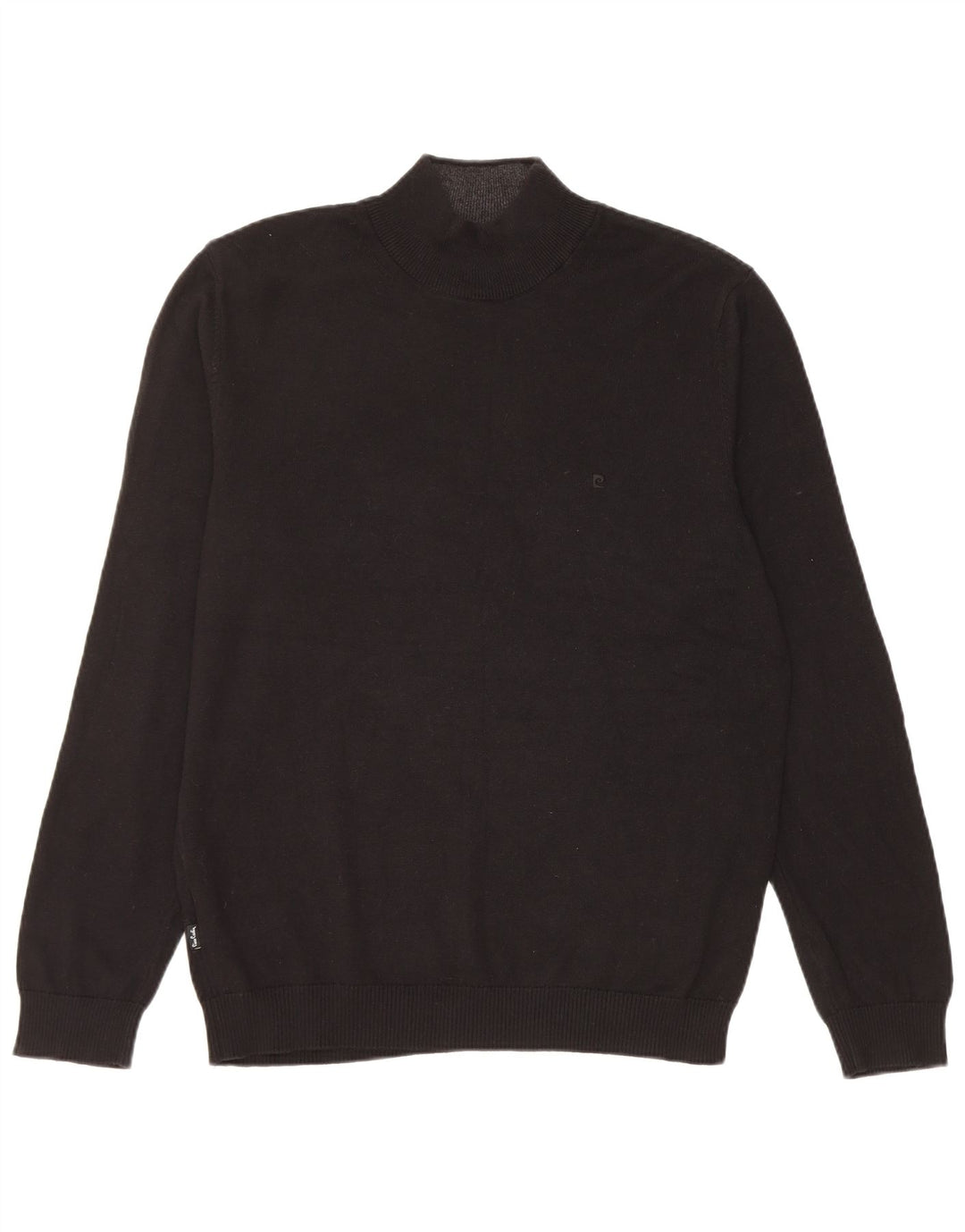 PIERRE CARDIN Pull col roulé homme grand coton noir