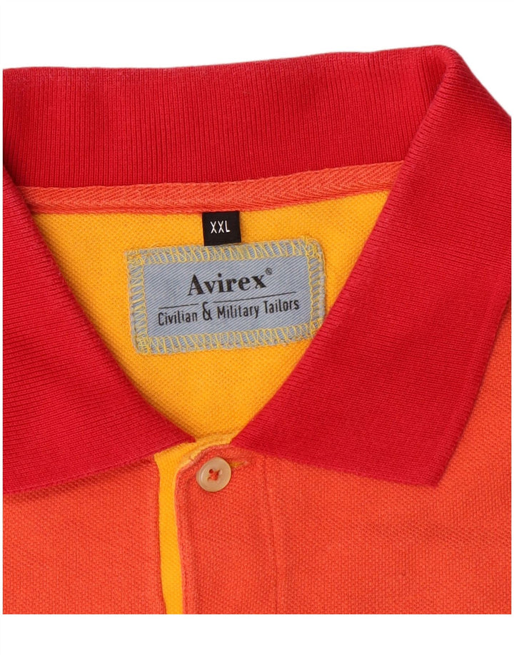 Avirex Polo Homme 2XL Orange Coton