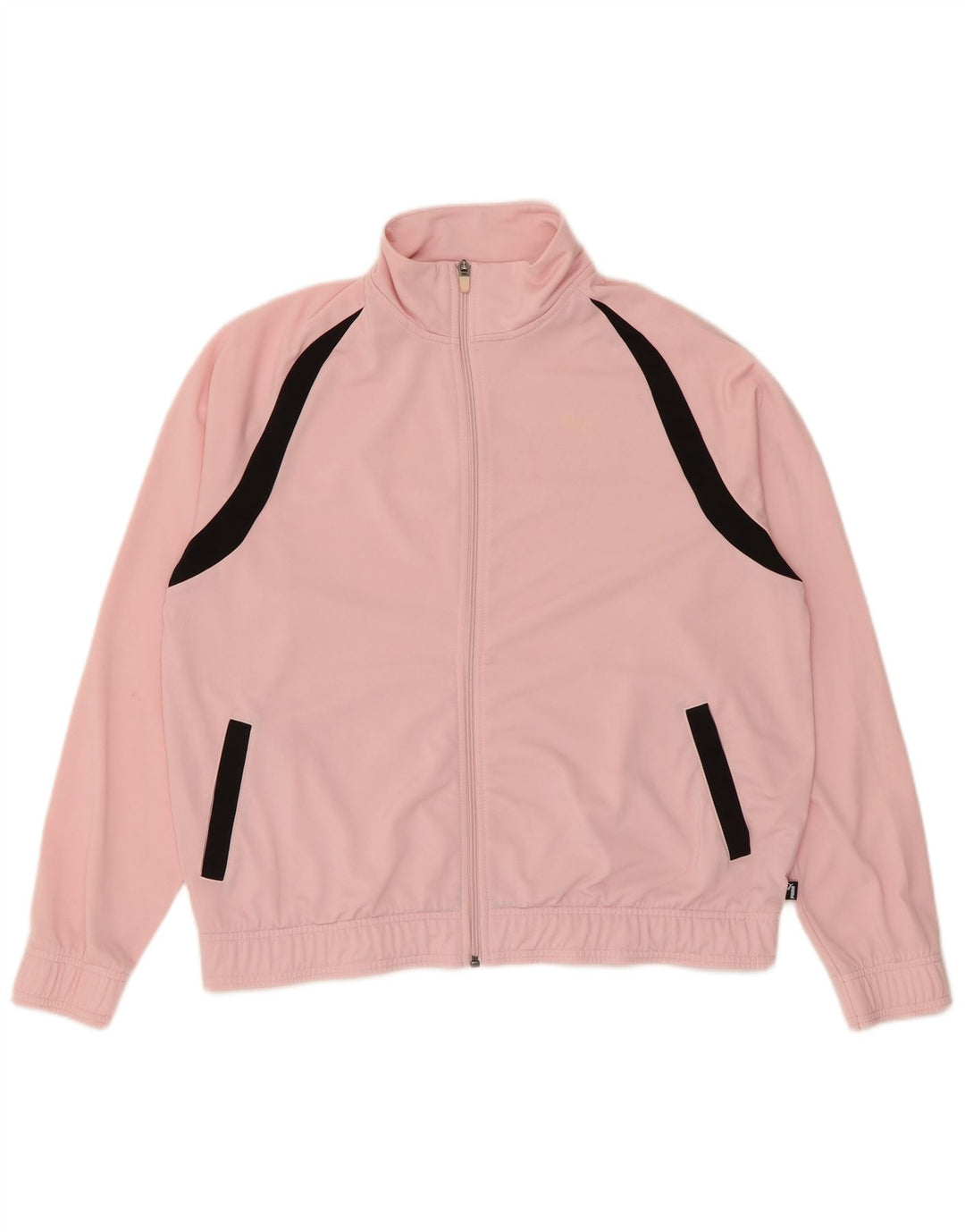 Puma Veste de survêtement surdimensionnée pour femme UK 16 Large Rose Colourblock