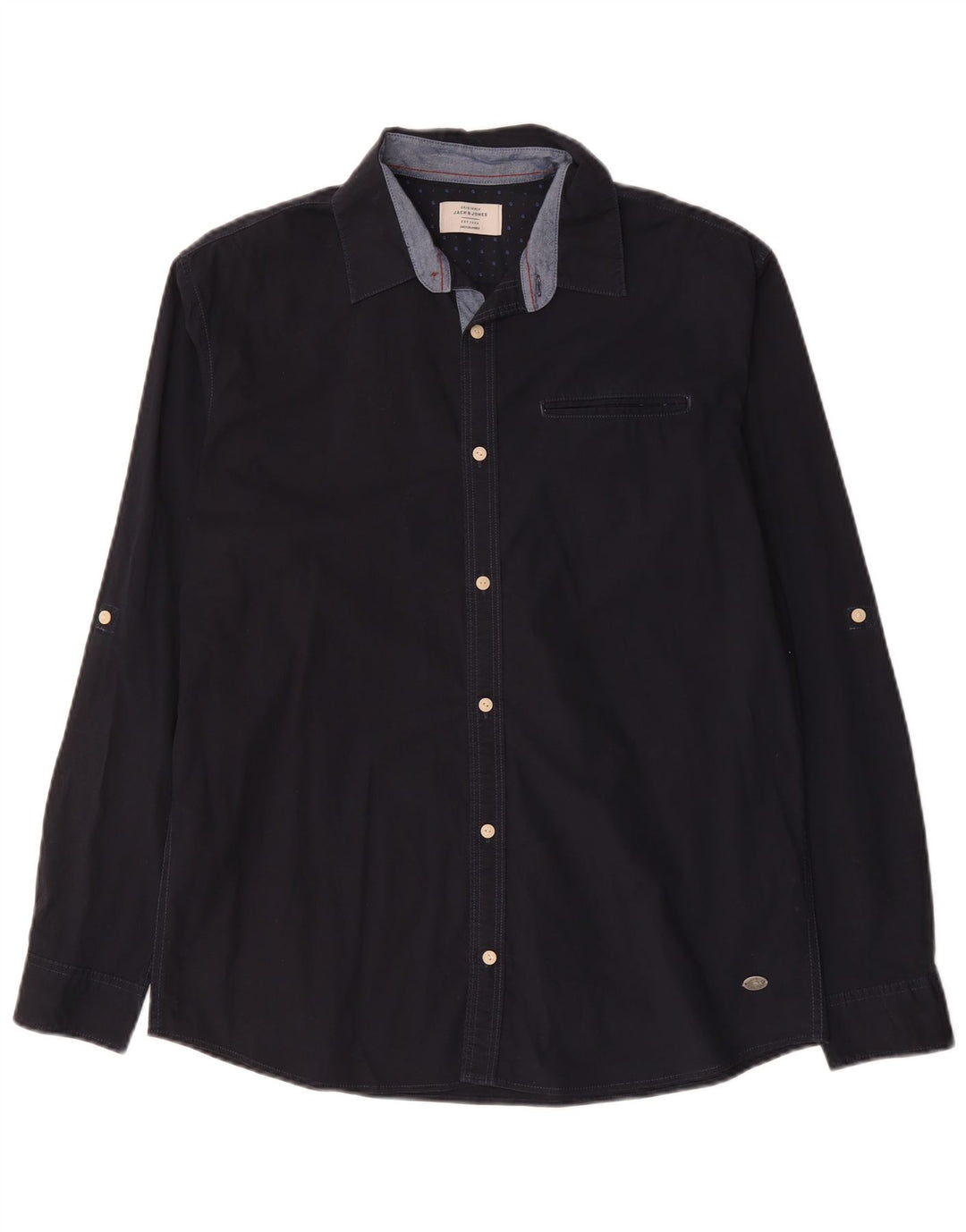 Jack & Jones Chemise Homme XL Bleu Marine Coton