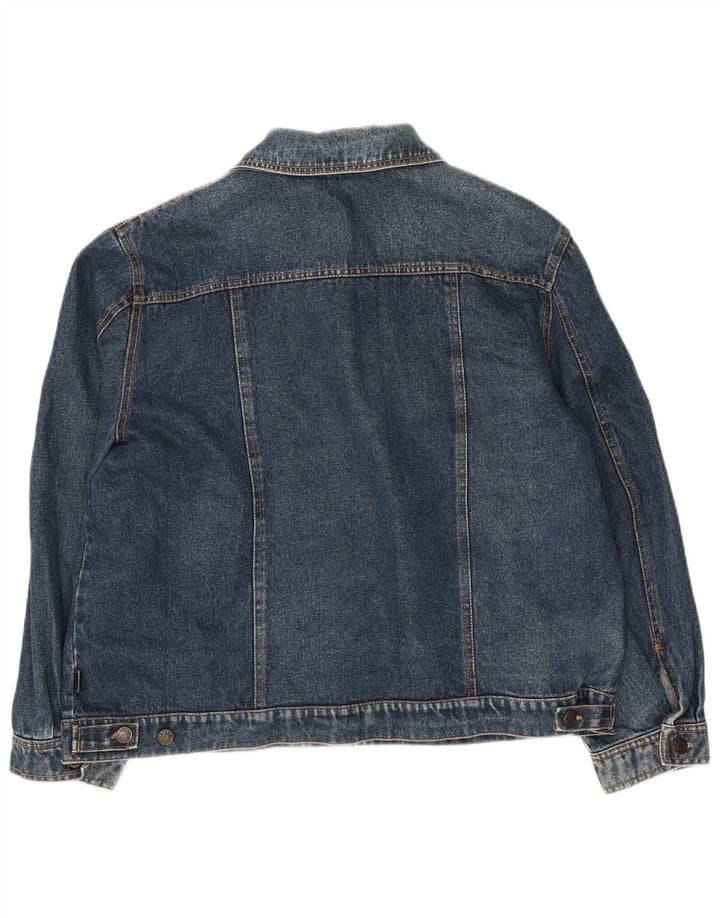 veste en denim surdimensionnée femme vintage UK 10 Petit Bleu