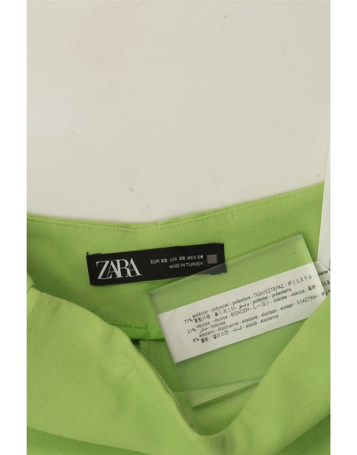 Zara Femme Jupe-short UK 4 XS Vert Polyester