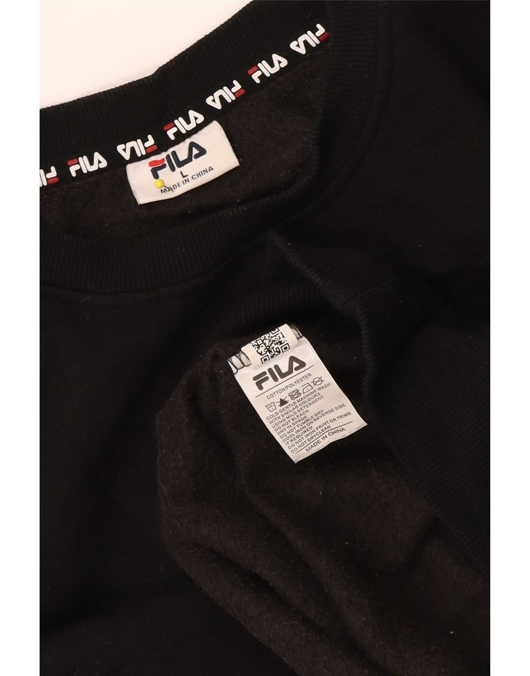 Fila Sweat-shirt pour femme UK 14 Large Noir Coton