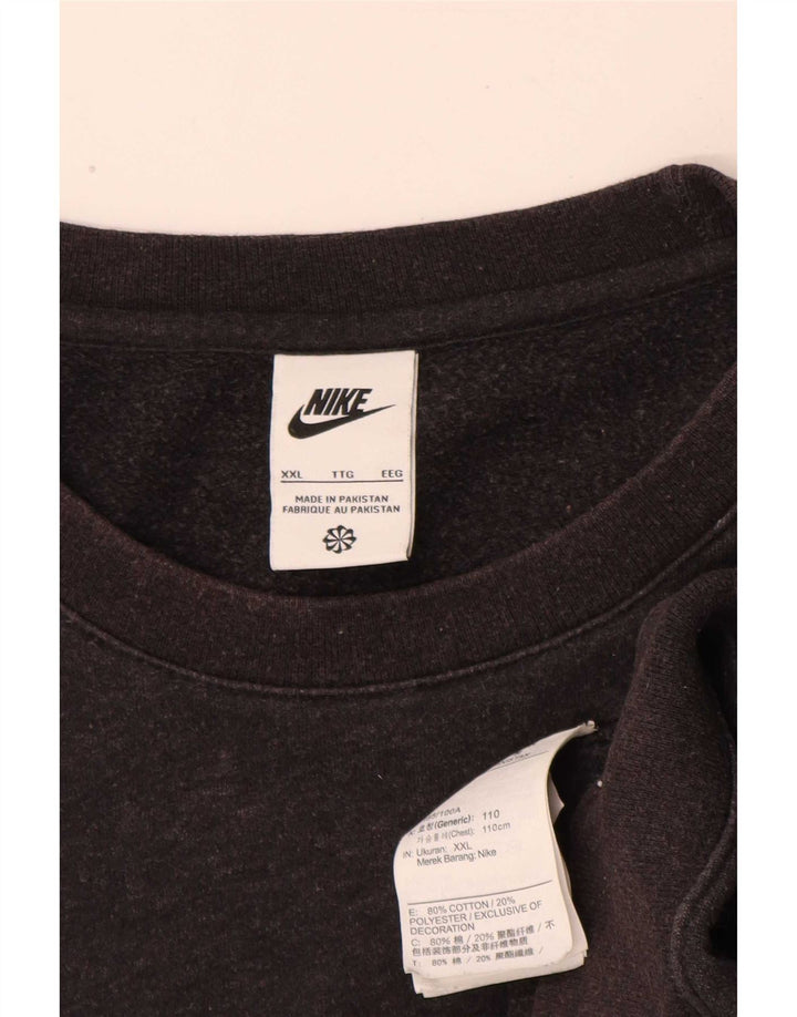 Nike Sweat-shirt pour homme en coton gris 2XL