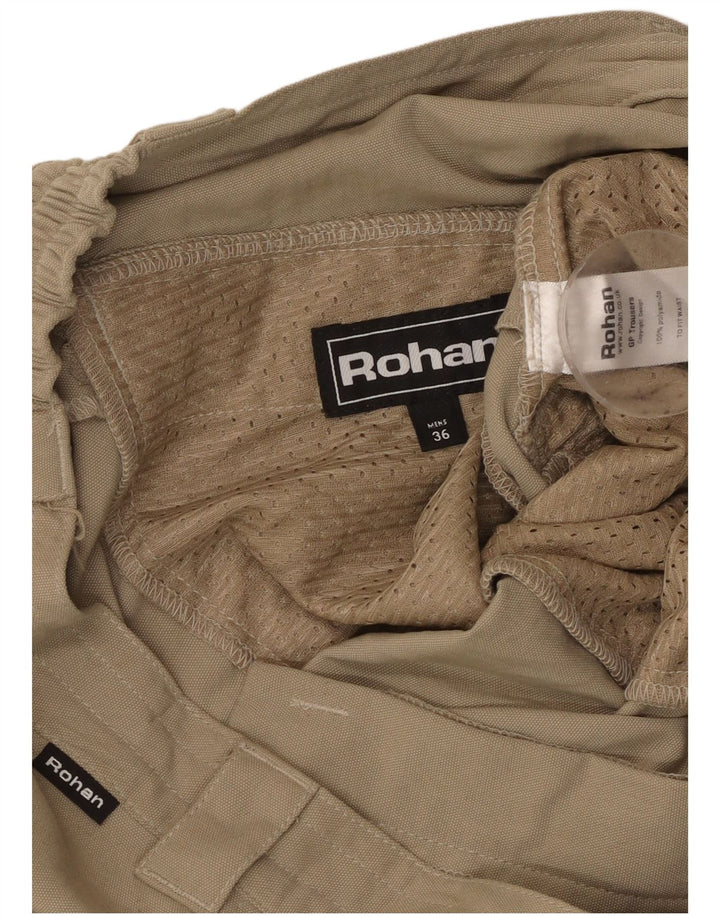 ROHAN Pantalon Cargo Droit Homme W36 L27 Beige Polyamide