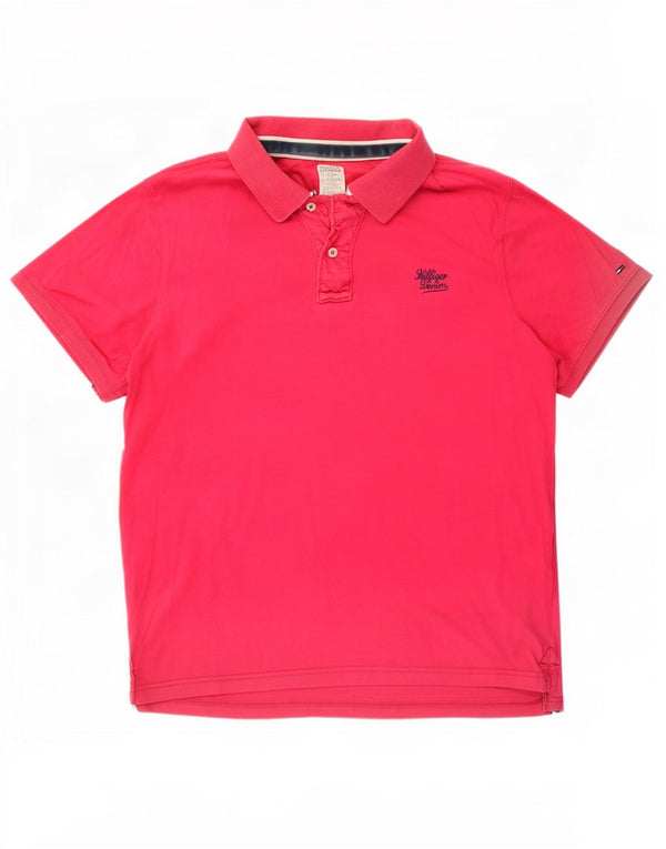Tommy Hilfiger Polo Homme 2XL Rose Coton