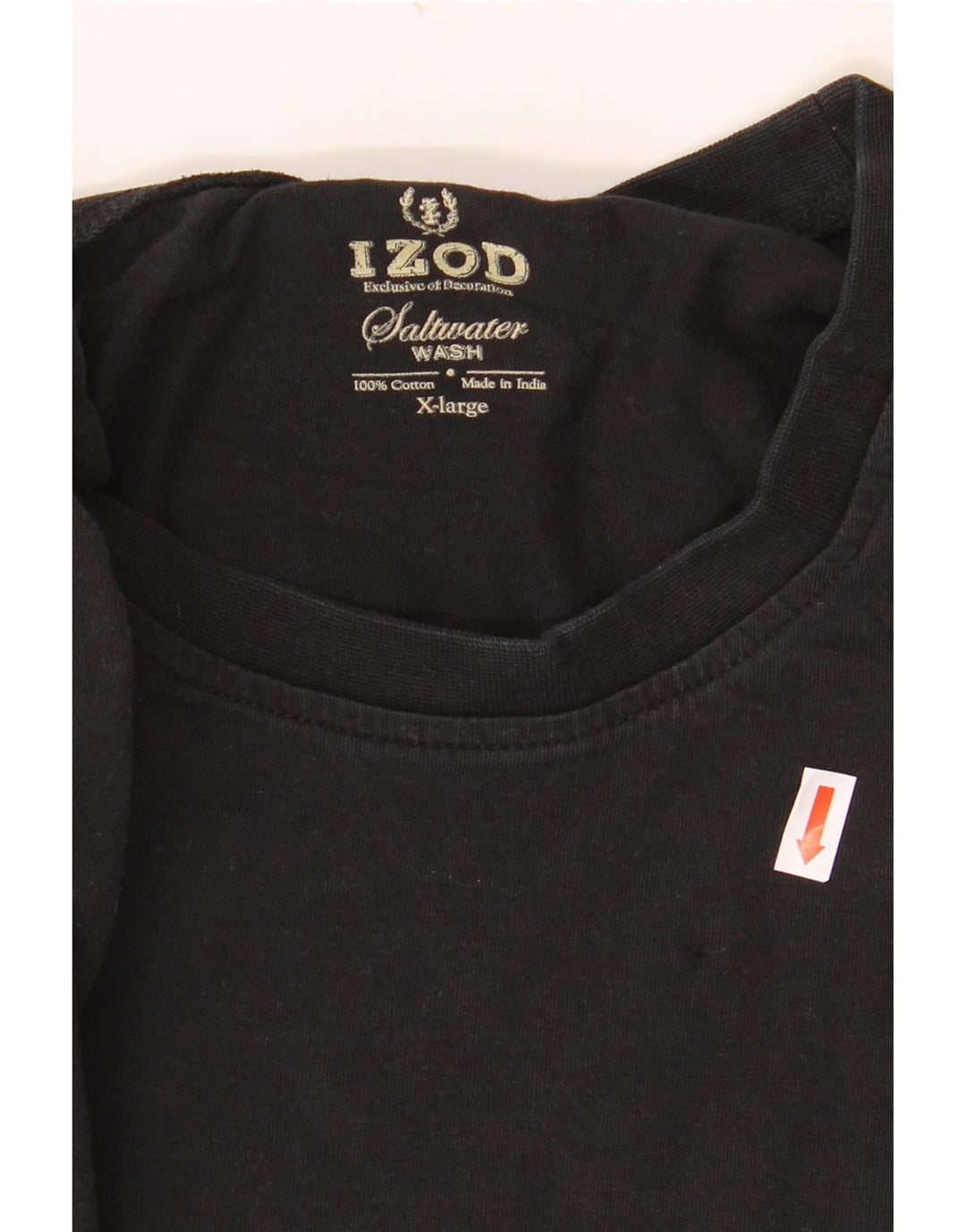 Izod T-Shirt Homme Top XL Noir Coton