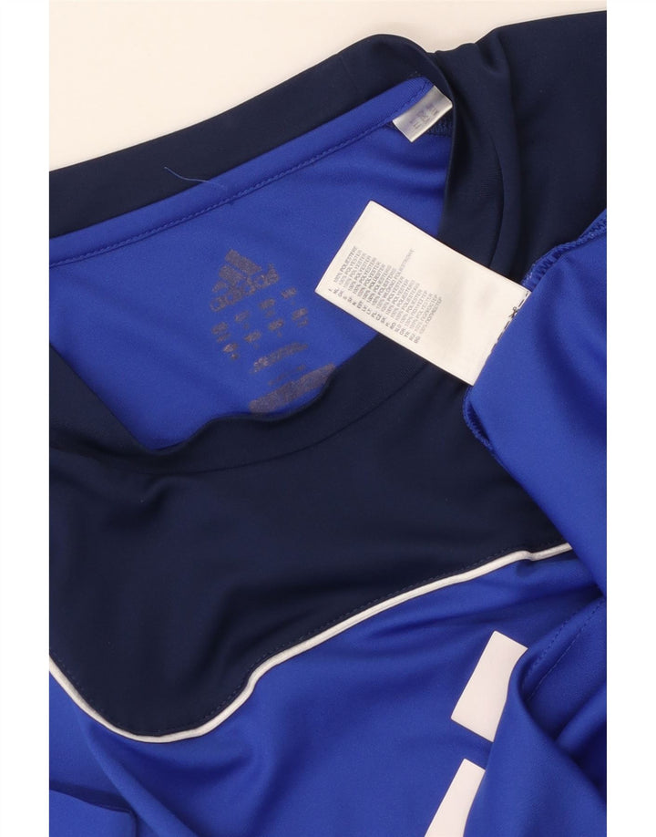 Adidas T-shirt graphique pour homme en polyester color block bleu moyen