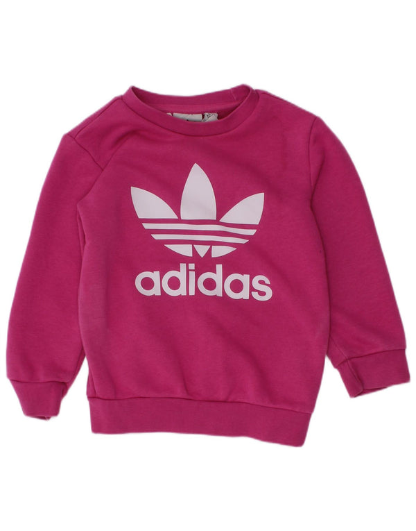 Adidas Survêtement complet graphique pour bébé fille 18-24 mois en coton rose