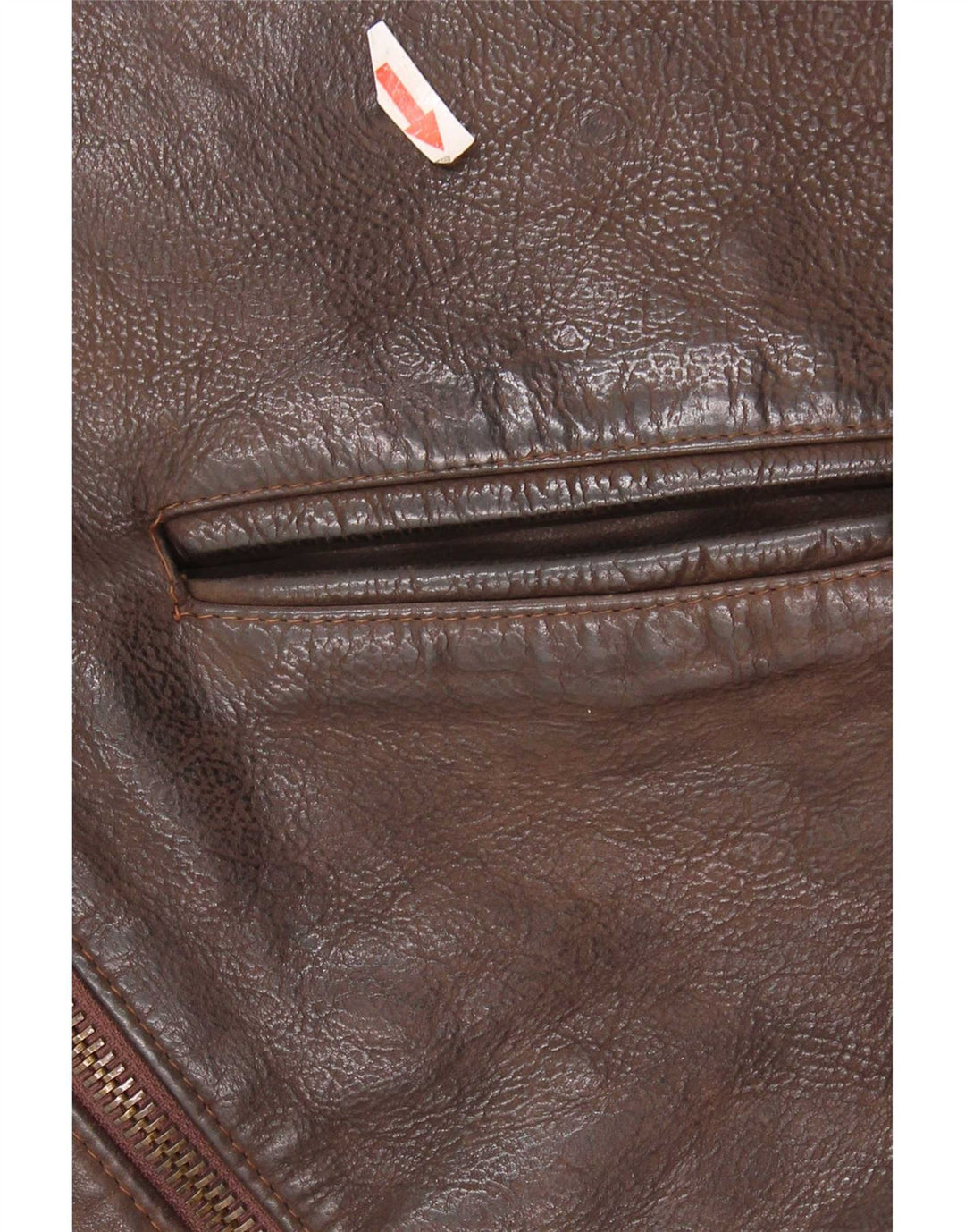 veste en cuir homme vintage UK 36 Petit Marron