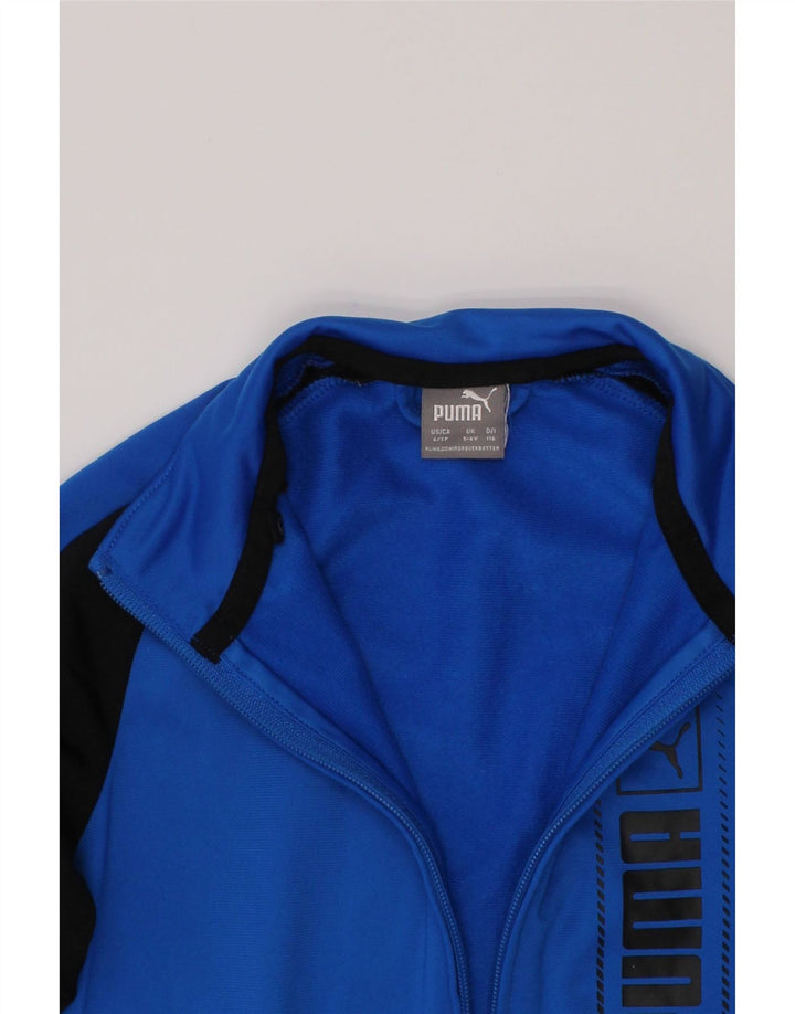 Puma Veste de Survêtement Graphique Garçon 5-6 Ans Bleu Colorblock