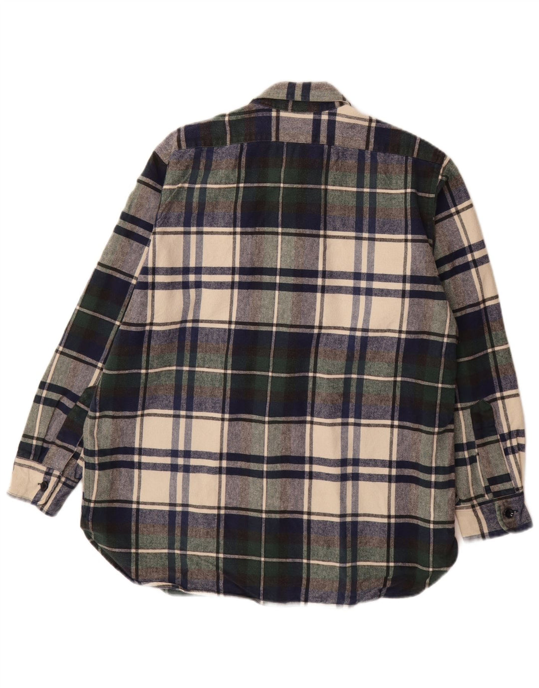 L.L.Bean Chemise en flanelle pour homme en coton à carreaux vert moyen