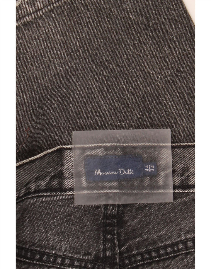 Massimo Dutti Jean droit pour homme EU 44 Large W34 L30 Gris