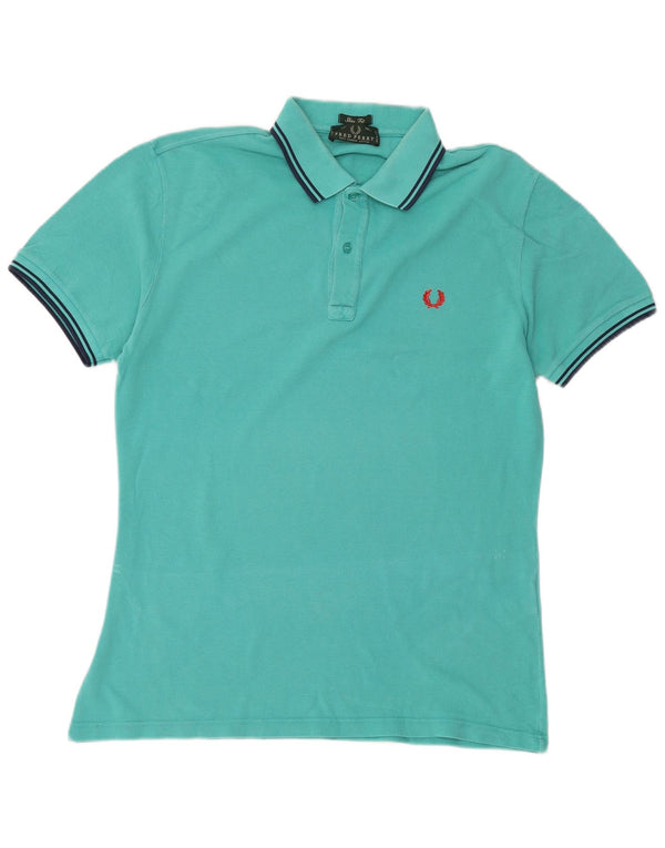 Fred Perry Polo Slim Fit pour Homme en Coton Turquoise Large