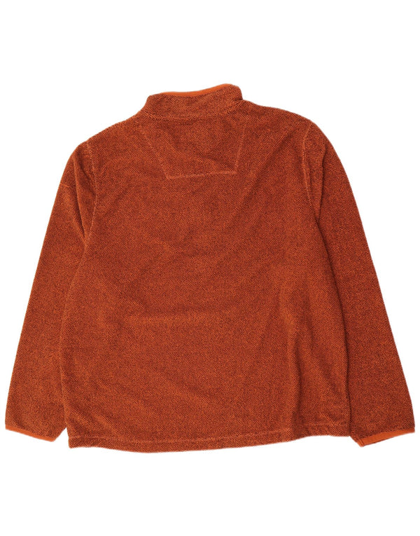 Weird Fish Pull polaire à col zippé pour homme 4XL Marron Polyester