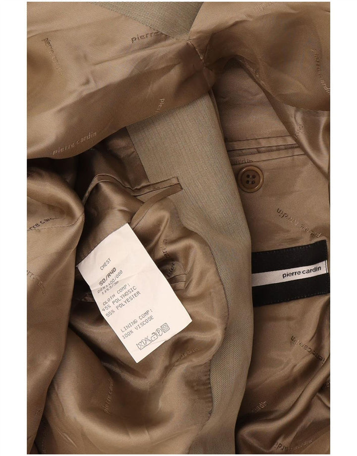Pierre Cardin Veste Blazer 3 Boutons Homme EU 50 Grand Beige Polyester