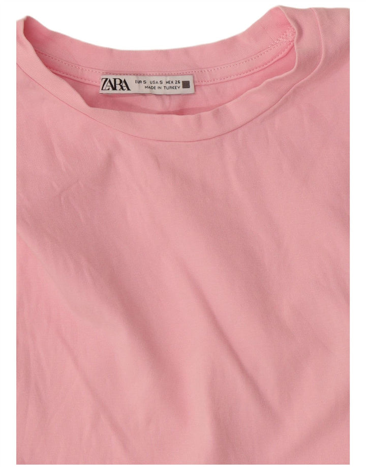 Zara Womens Crop Vest Top UK 8 Petit Rose