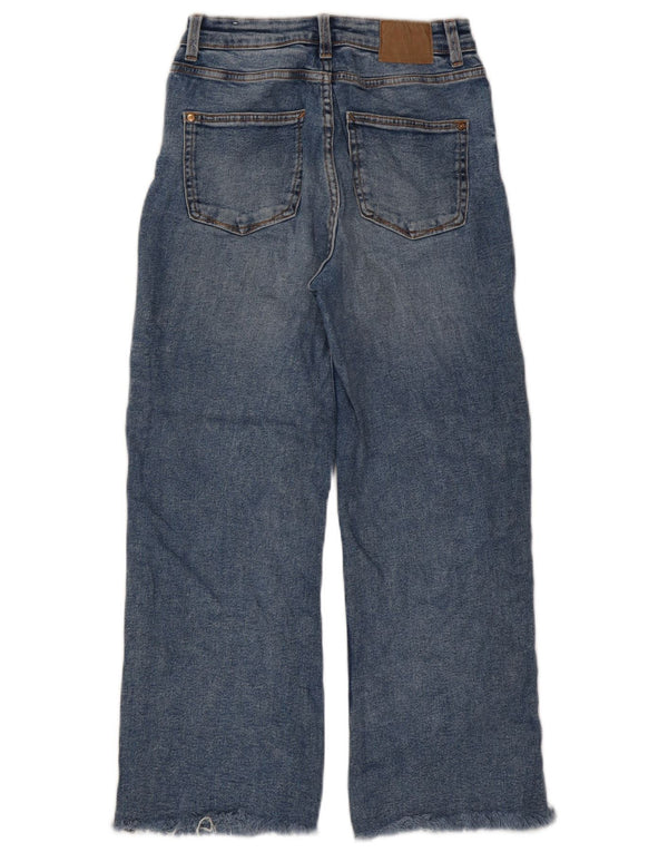 Zara Jean large pour femme EU 34 2XS W24 L25 Bleu Coton