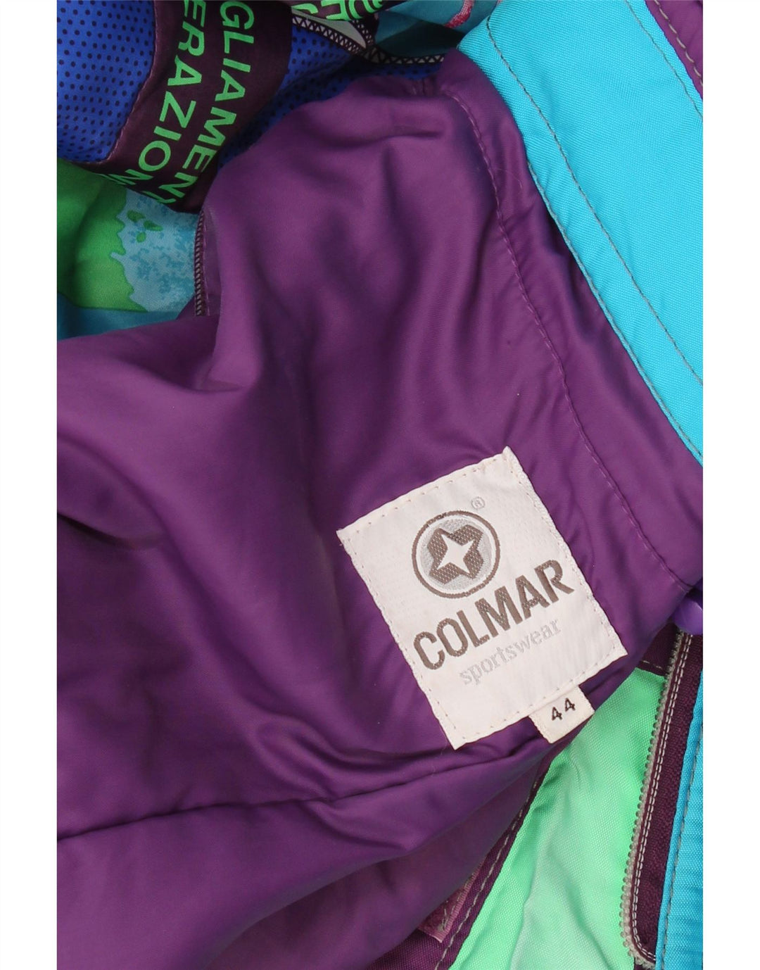 COLMAR Veste de ski à capuche coupe ample pour homme IT 44 XS Bleu Colourblock