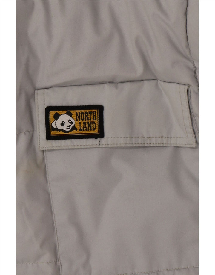 North Land Veste matelassée réversible pour homme UK 40 Large Gris Polyester