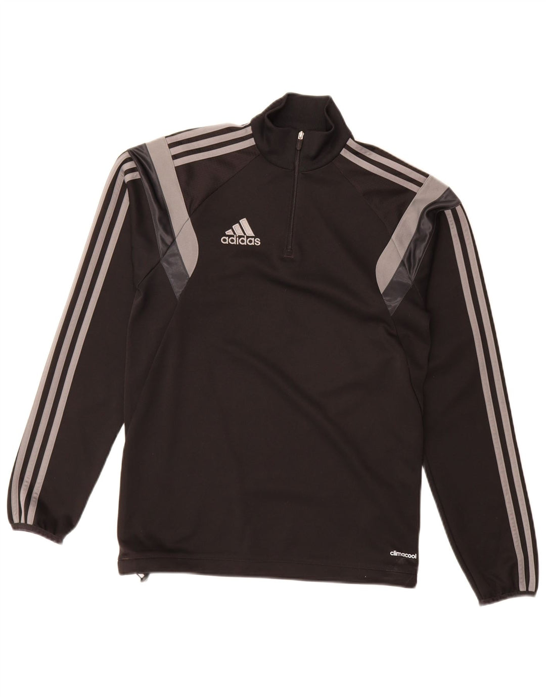 Adidas Hommes Climacool Zip Neck Pull Survêtement Top XS Noir Colorblock