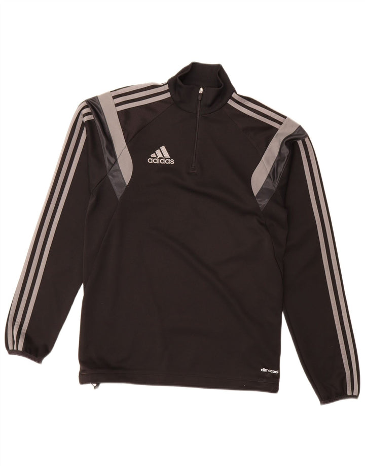 Adidas Hommes Climacool Zip Neck Pull Survêtement Top XS Noir Colorblock