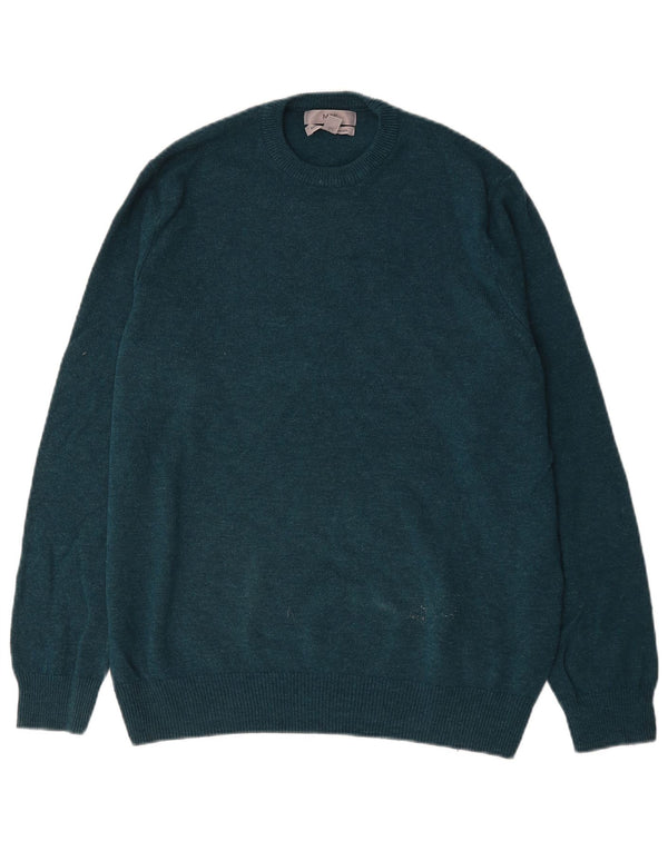 Marks & Spencer Pull à col rond pour homme XL en laine d'agneau vert