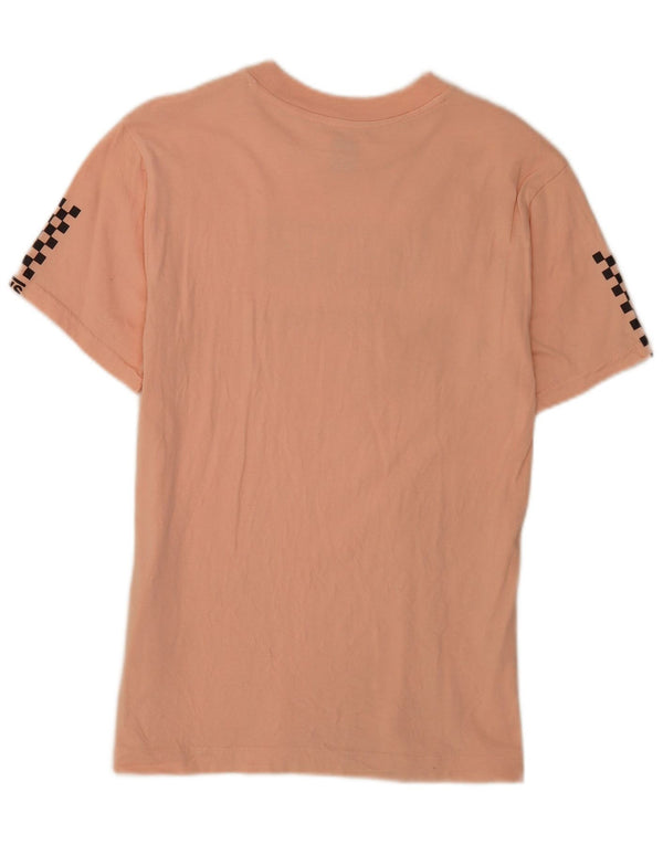 Vans Womens Graphic T-Shirt Top UK 12 Coton Rose Moyen