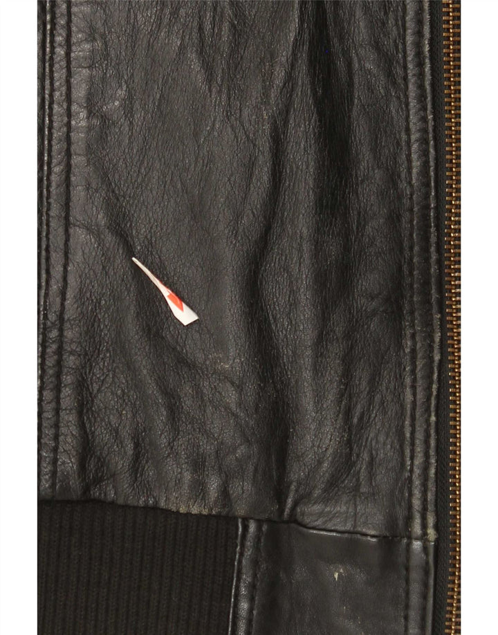 Bench Veste en cuir militaire pour homme UK 38 Medium Noir