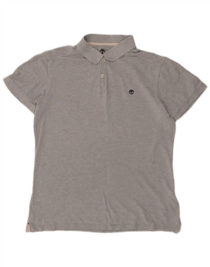 TIMBERLAND Polo Slim Fit Homme Gris Moyen Coton