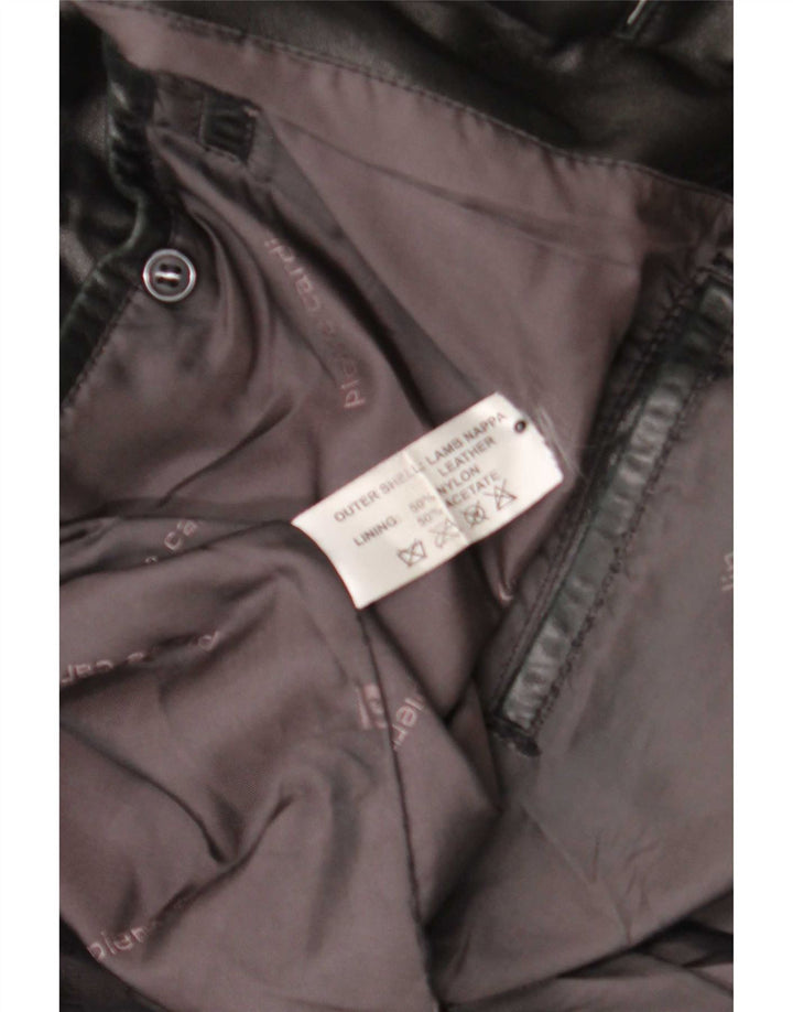 Pierre Cardin Veste en cuir pour homme UK 40 Large Noir