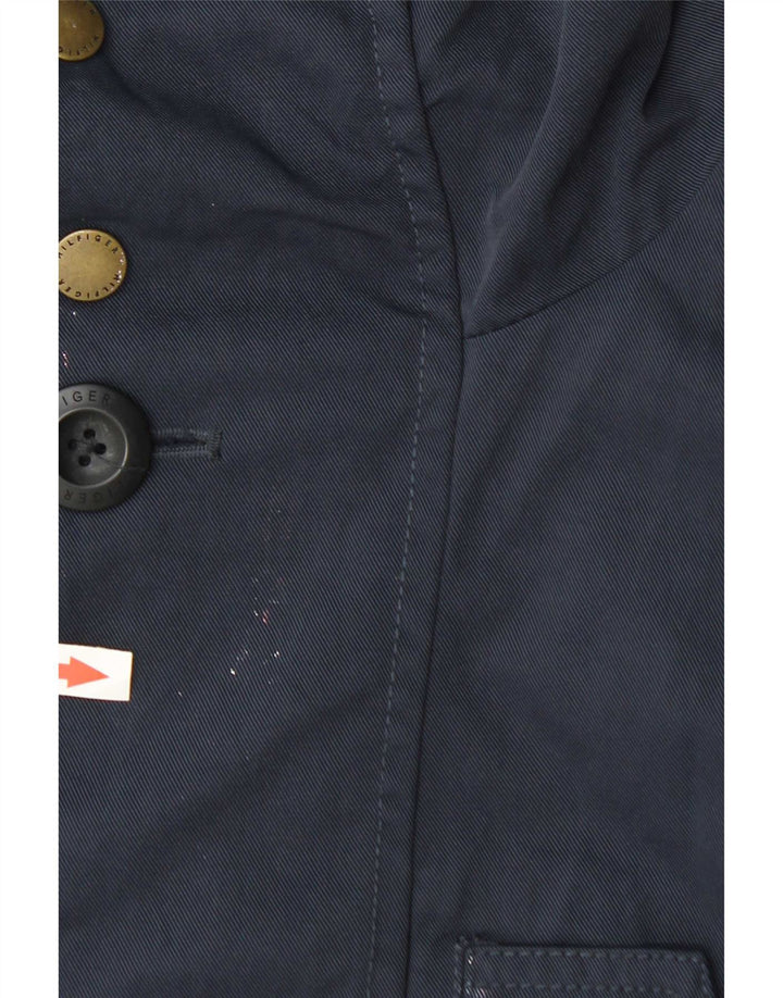 Tommy Hilfiger Veste de pluie à capuche pour homme UK 38 Bleu marine moyen Polyamide