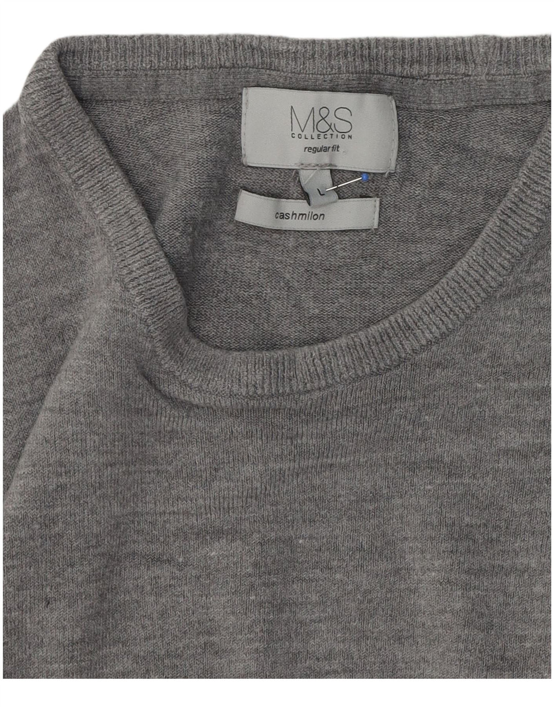 Marks & Spencer Pull à col rond coupe classique pour homme, grand gris